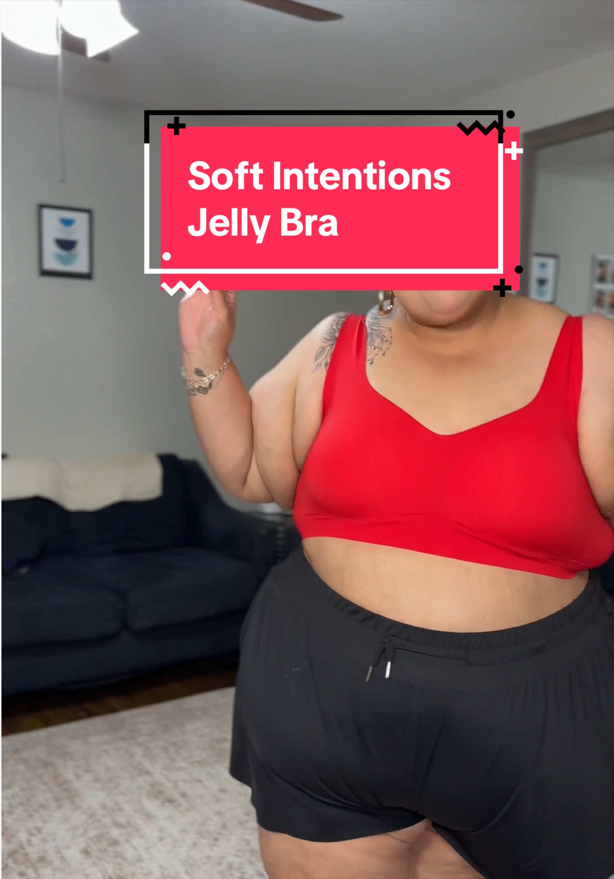 TikTok post by @tay_reneeh for Soft Intention. Caption reads: [...] comfy but SUPPORTIVE honey 👏🙌🫶🏼@Soft....