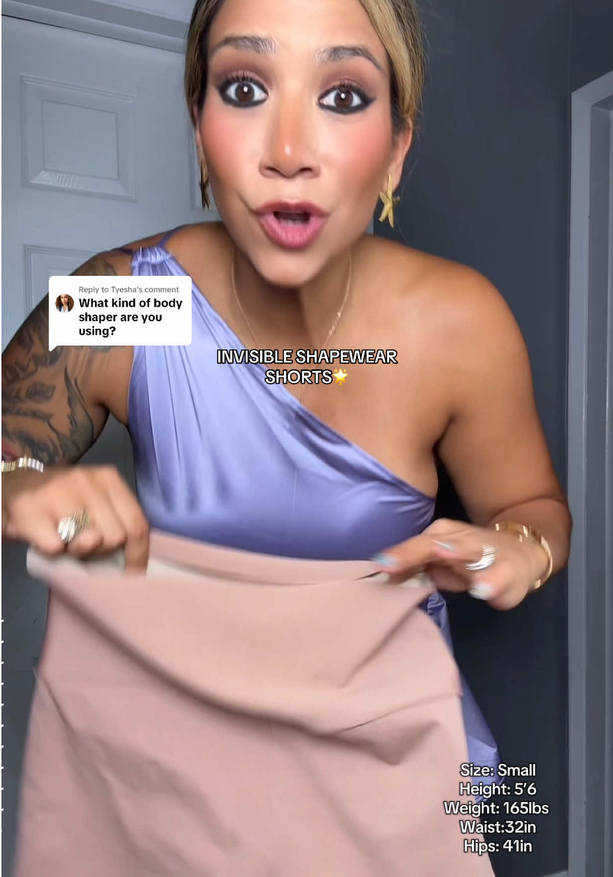 TikTok post by @antonellablase for Leonisa. Caption reads: Replying to @Tyesha In love with these invisible....