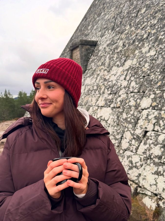 Instagram post by @northernlassoutdoors for ACAI Outdoorwear. Caption reads: [...] a beautiful woodland and estate.....