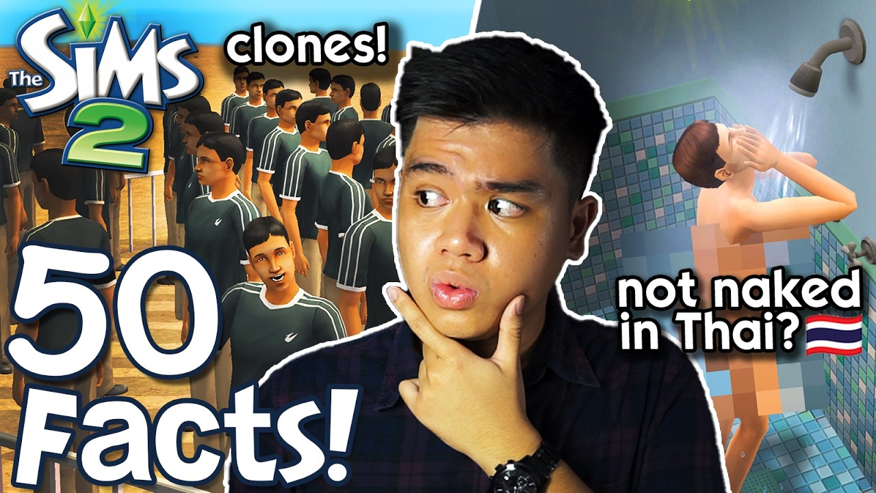 YouTube post by @onlyabidoang for Dropbox. Caption reads: The Sims 2: 50 FASCINATING FACTS You Might Not....