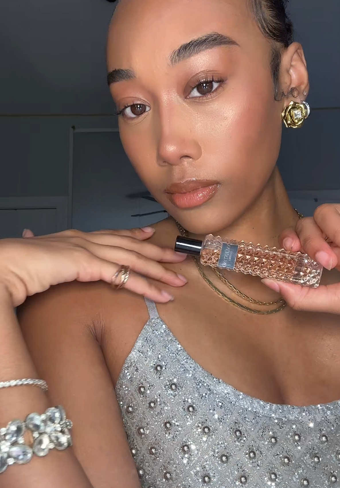 TikTok post by @alexandrialsley for College Fashionista. Caption reads: [...] @Valentino.Beauty @College Fashionista.