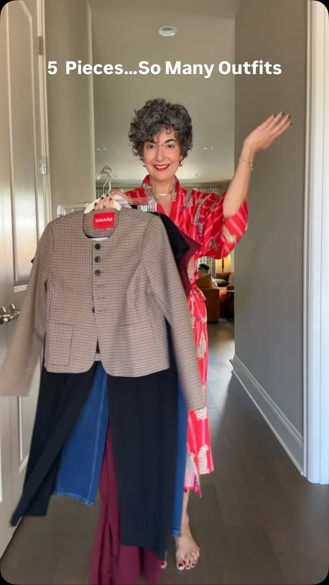 Instagram post by @graziaheartsgiorgio for SPANX. Caption reads: [...] with chic and classic pieces from @spanx . 5....