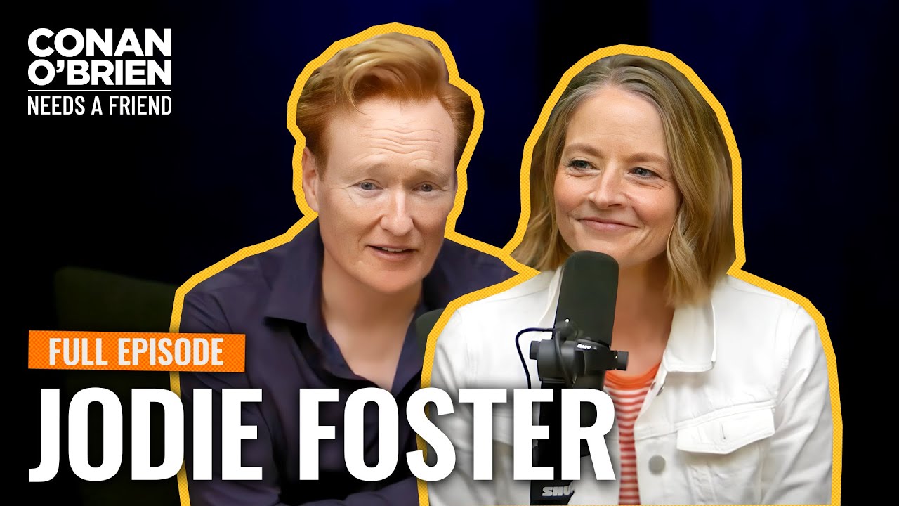 YouTube post by @TeamCoco for CarMax. Caption reads: Jodie Foster (FULL EPISODE) | Conan O'Brien Needs....