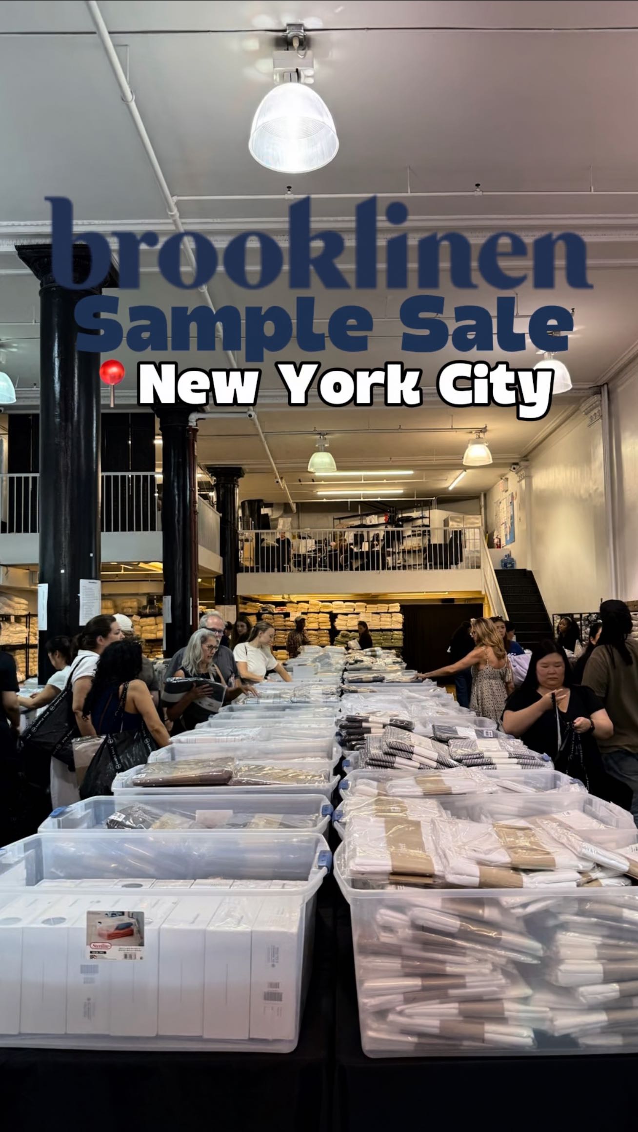 Instagram post by @hey.arthur.nyc for Brooklinen. Caption reads: There’s a Brooklinen sample sale in NYC this week....