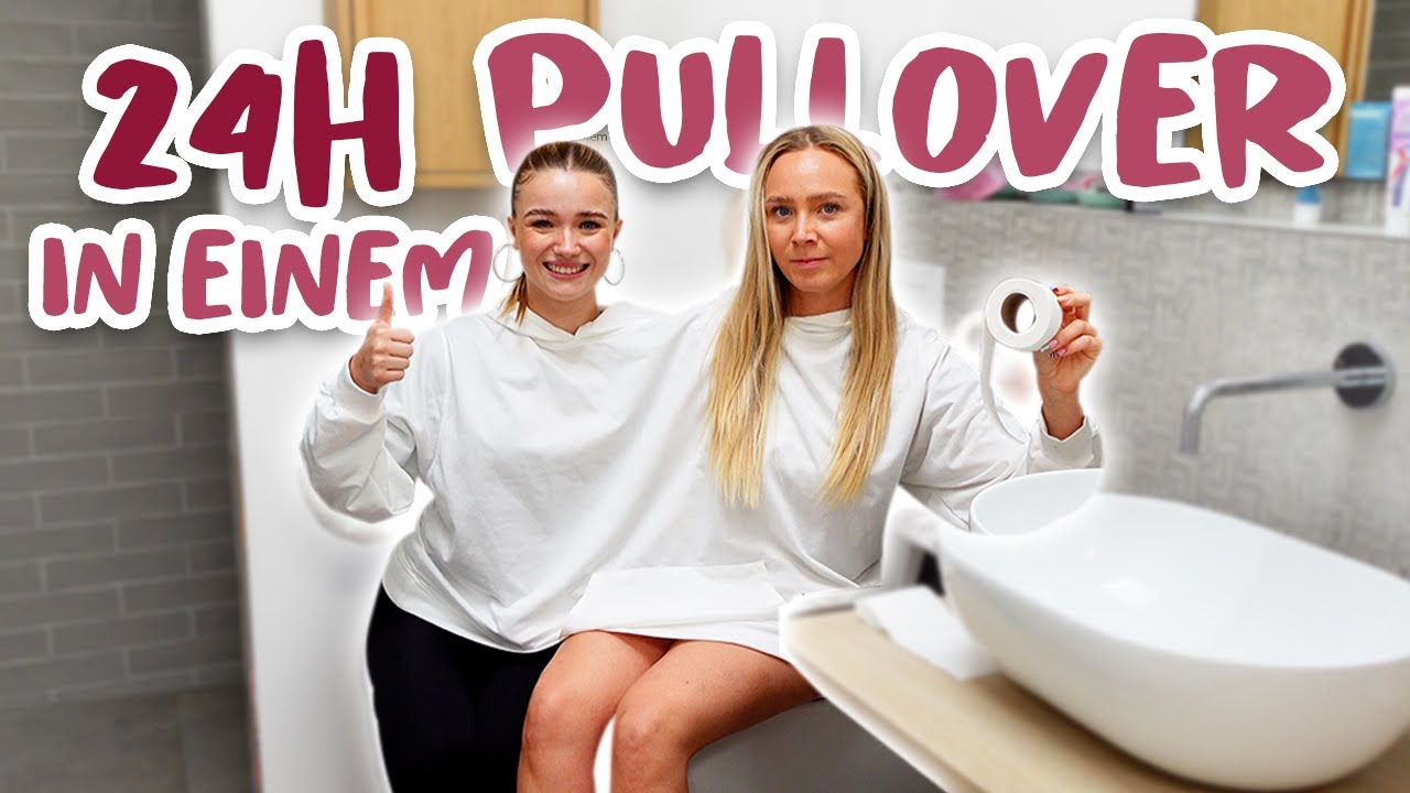 YouTube post by @kimcaramella for The Female Company. Caption reads: 24 hours in a sweater with @JuliaBeautx.