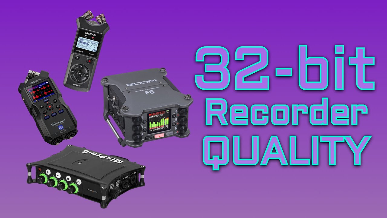 YouTube post by @curtisjudd for B&H Photo Video. Caption reads: 32-bit float recorders & differences in audio....