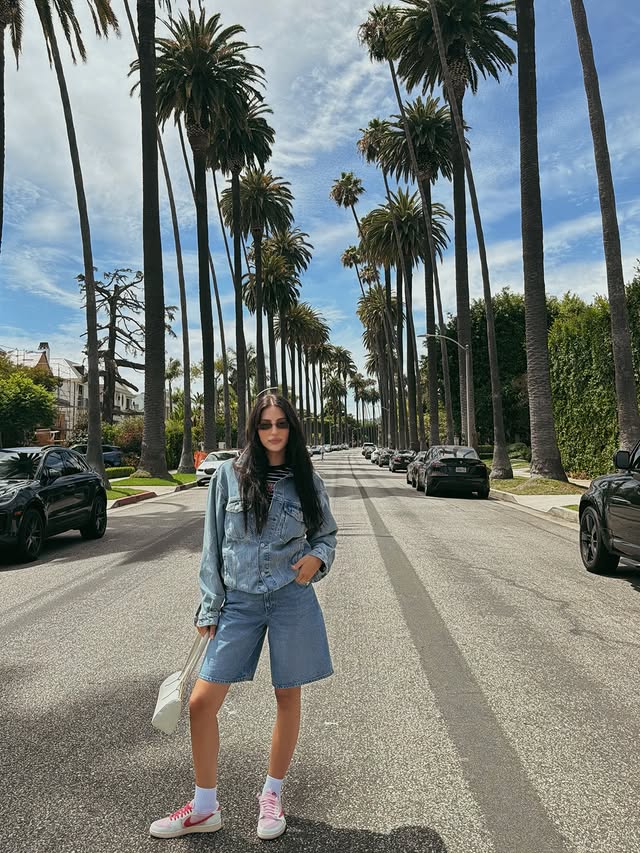 Instagram post by @gozdekahveci for Mavi. Caption reads: [...] days in LA ☀️🫠✨ with Melinda jean short....