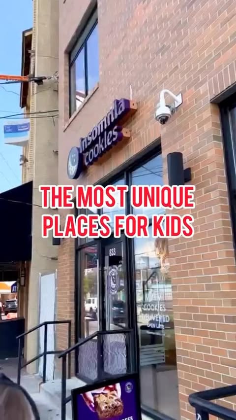 Instagram post by @kidsfind for Insomnia Cookies. Caption reads: Follow & Share for more Winter Activities!....