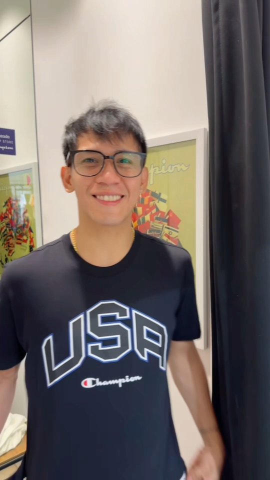 Instagram post by @jerom_7astimosa for Champion. Caption reads: They say you are what you wear. Consider it....