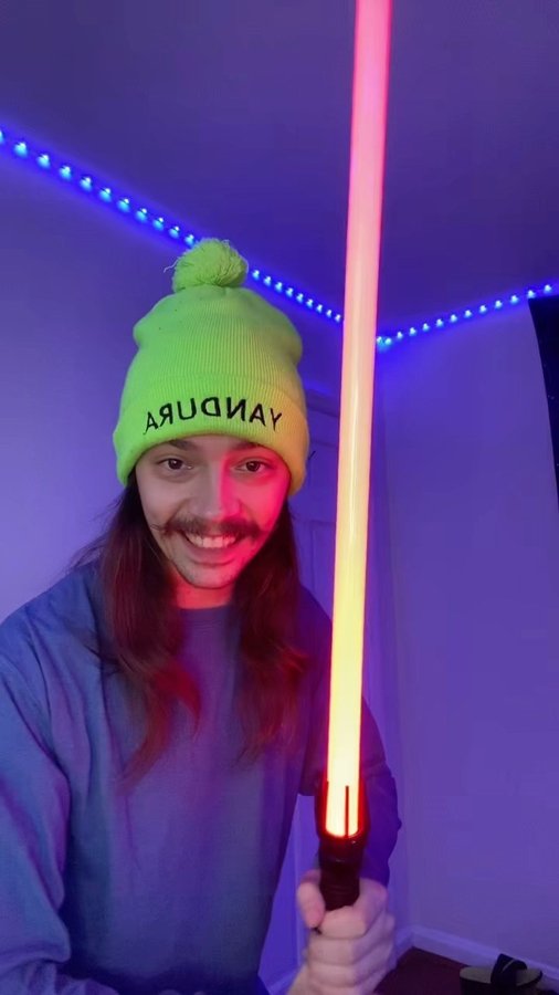 Instagram post by @yandura_ for SabersPro. Caption reads: Shout out to @officialsaberspro #ad #starwars....