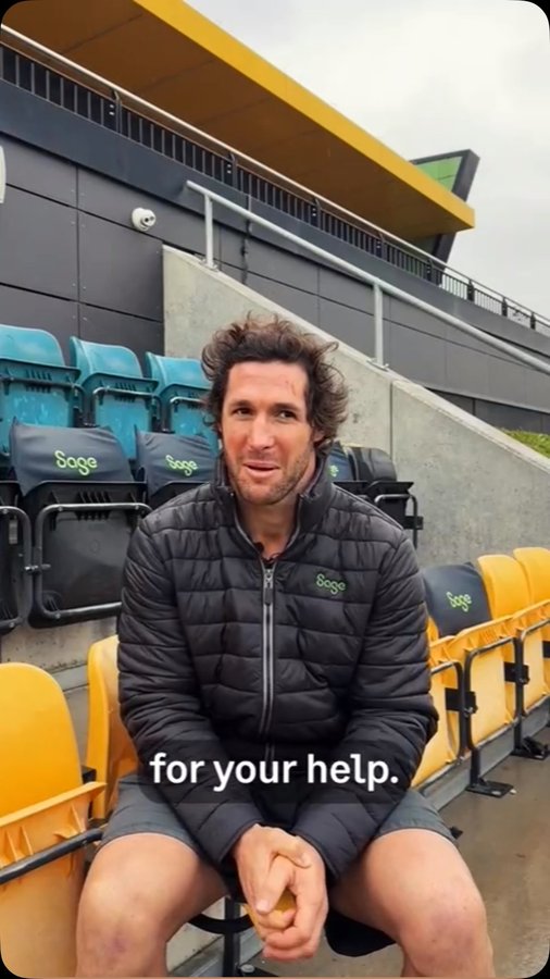 Instagram post by @maxmachenaud for Sage. Caption reads: [...] English and French players in today’s....