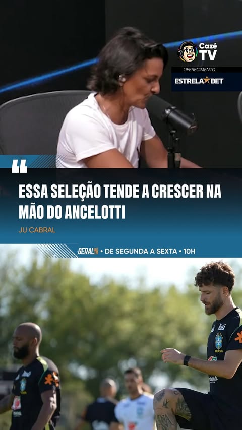 Instagram post by @ju_cabral5 for CazéTV. Caption reads: [...] UMA MISSÃO! 🤨 Estamos AO VIVO com Geral....