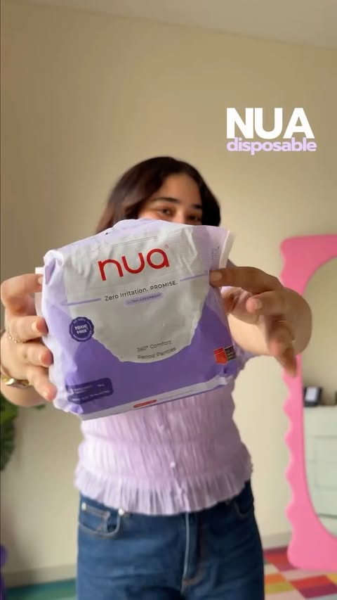 Instagram post by @laxmi_shetty for Nua. Caption reads: [...] my go-to for long long days ❤️✨ #AD #nua....