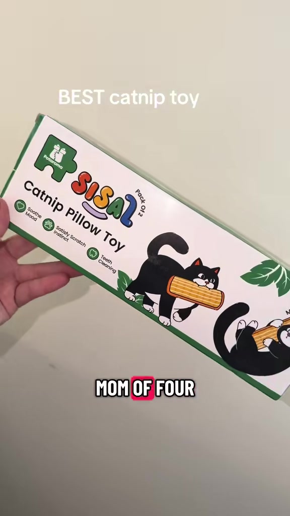 TikTok post by @kmills48 for Potaroma. Caption reads: The BEST Catnip toys🫶 @Potaroma Pets.