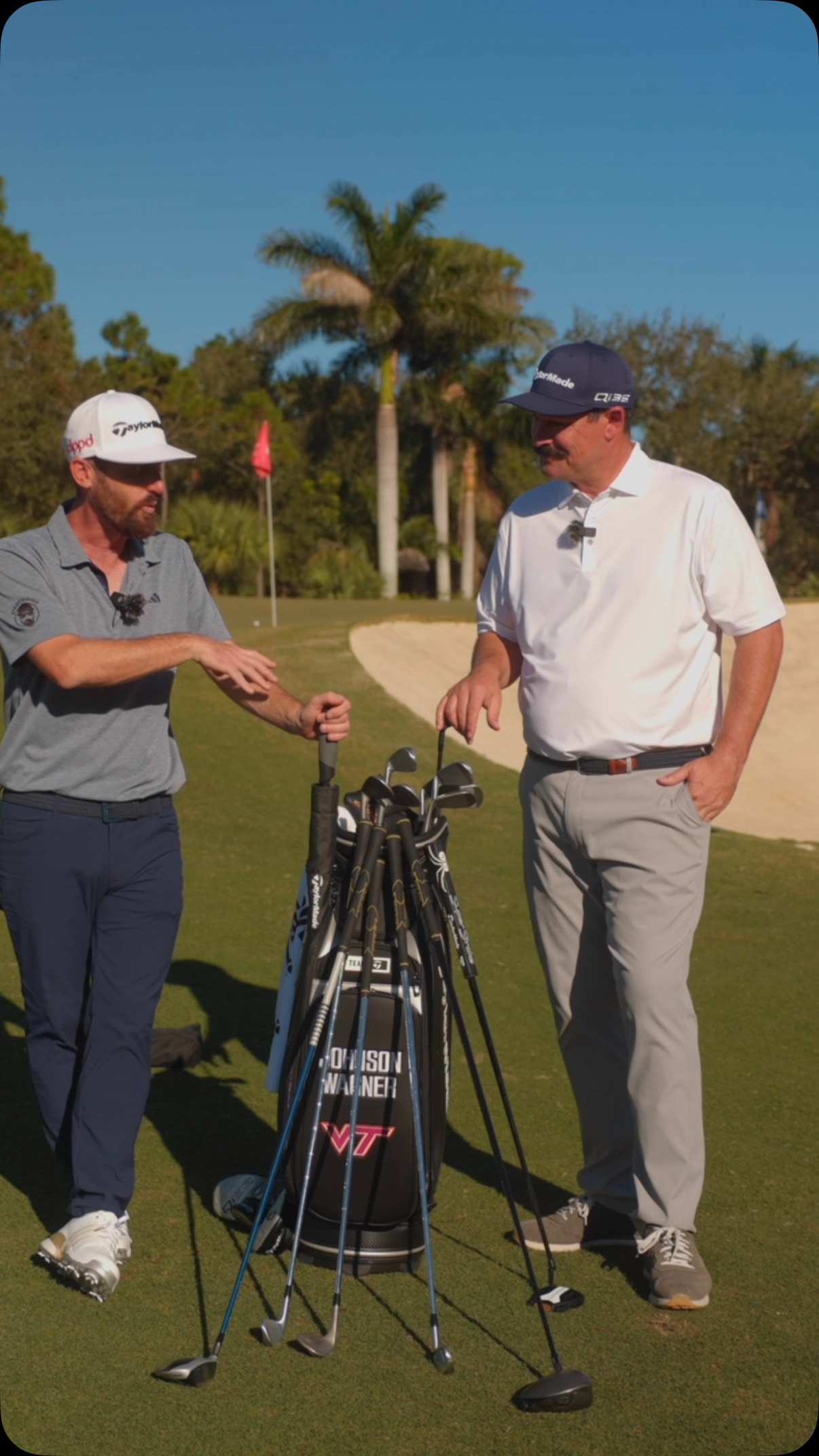 Instagram post by @johnson.wagner for TaylorMade Golf. Caption reads: [...] a chance to try the TP5 or TP5x. ....