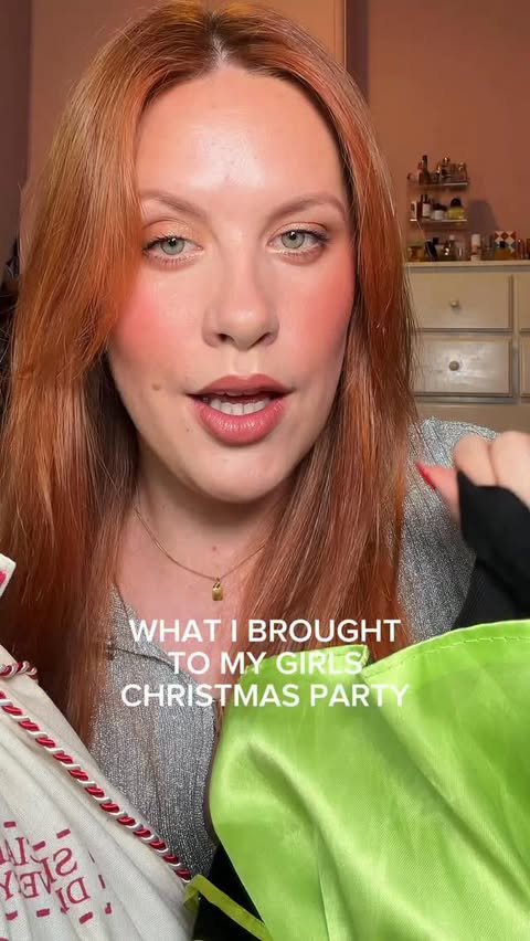 Instagram post by @clairebridgett for MECCA. Caption reads: My friends call me Santa… I wonder why🤶🏼🎄🎁 my....