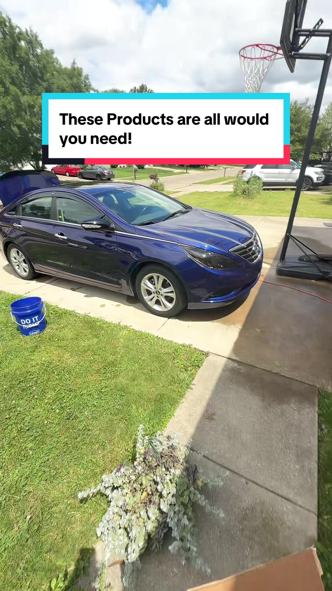 TikTok post by @cmrnfr for Blackline Car Care. Caption reads: [...] #Blackline #CarCare #CarCleaning @Blackline....