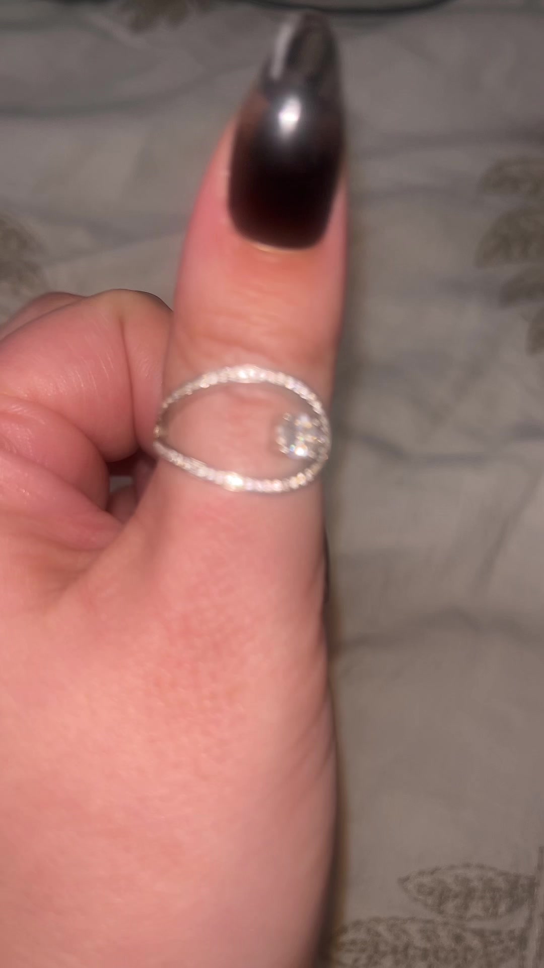 TikTok post by @forbidden.pomegranate for YSDD Jewelry. Caption reads: @YSDD Jewelry Official my favorite thumb ring 😍.