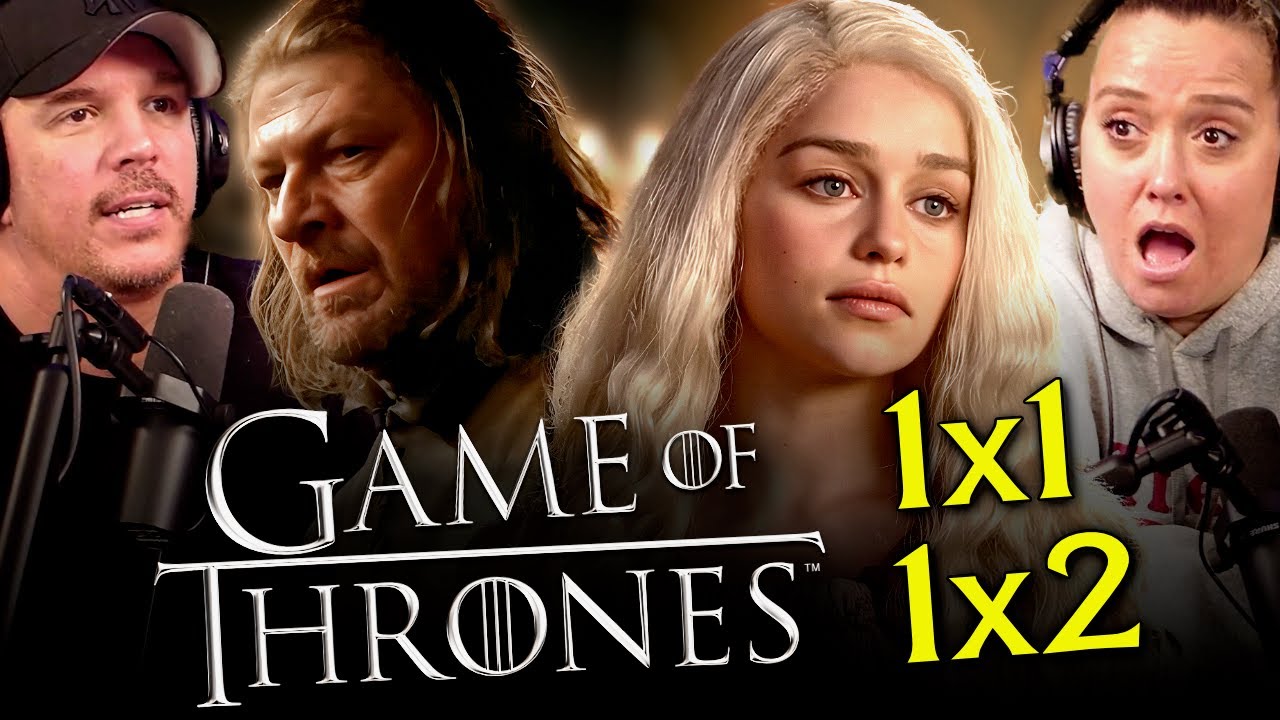 YouTube post by @TheKristianHarloff for 1800 Contacts. Caption reads: GAME OF THRONES Season 1, Episodes 1 & 2 REACTION....