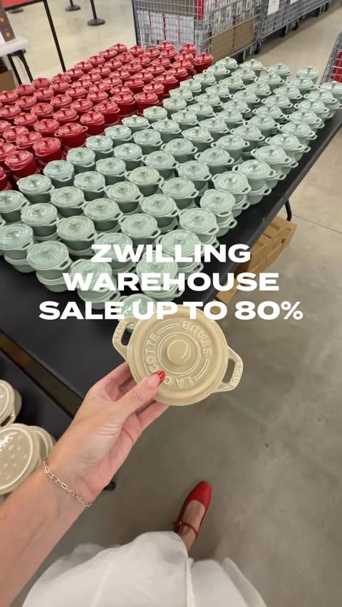 Instagram post by @atllovesmo for Zwilling. Caption reads: [...] to 80% OFF?! 👀🍳 save this because the....