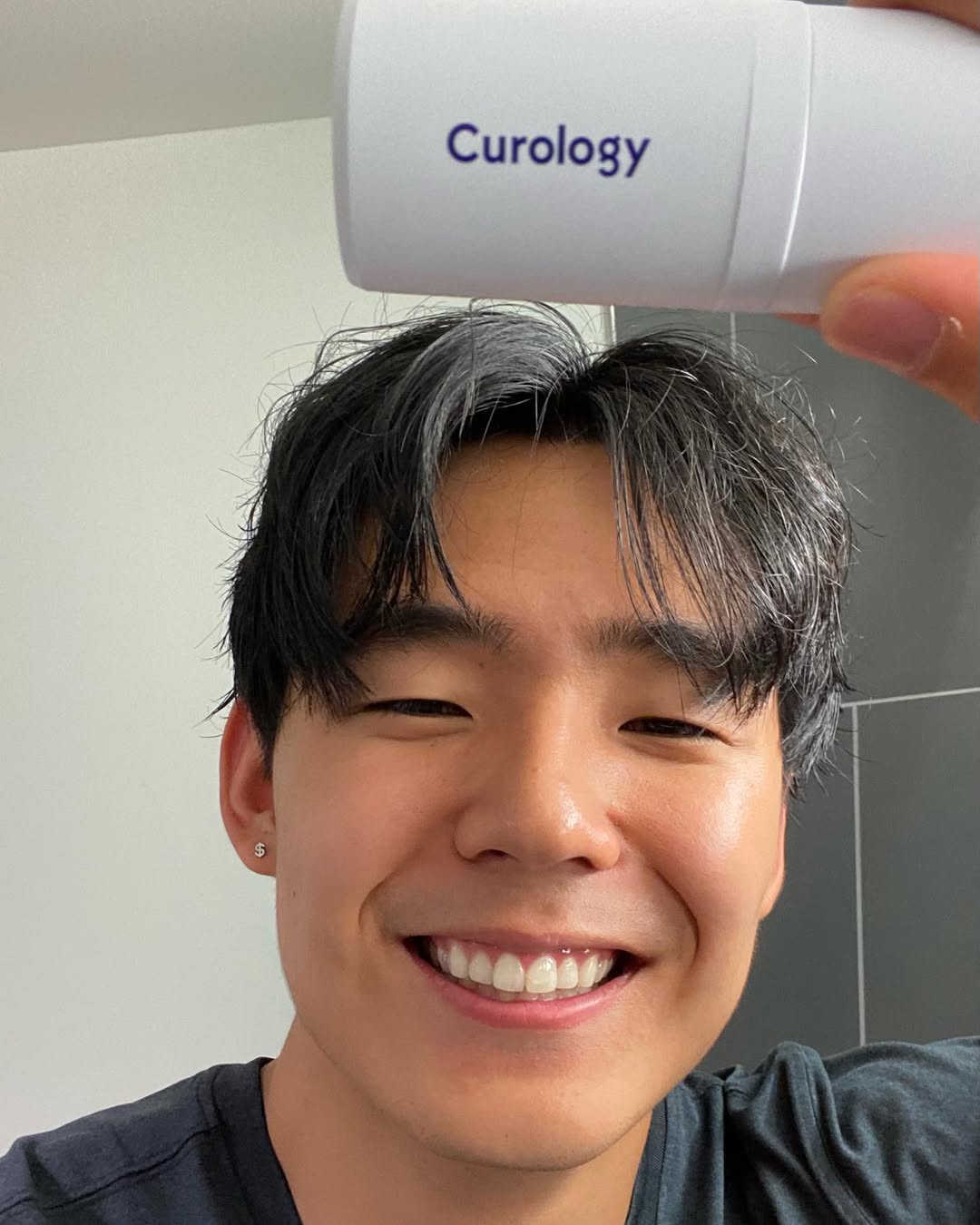 Instagram post by @moneysigneric for Curology. Caption reads: Y’all been asking for my skin care routine, here....