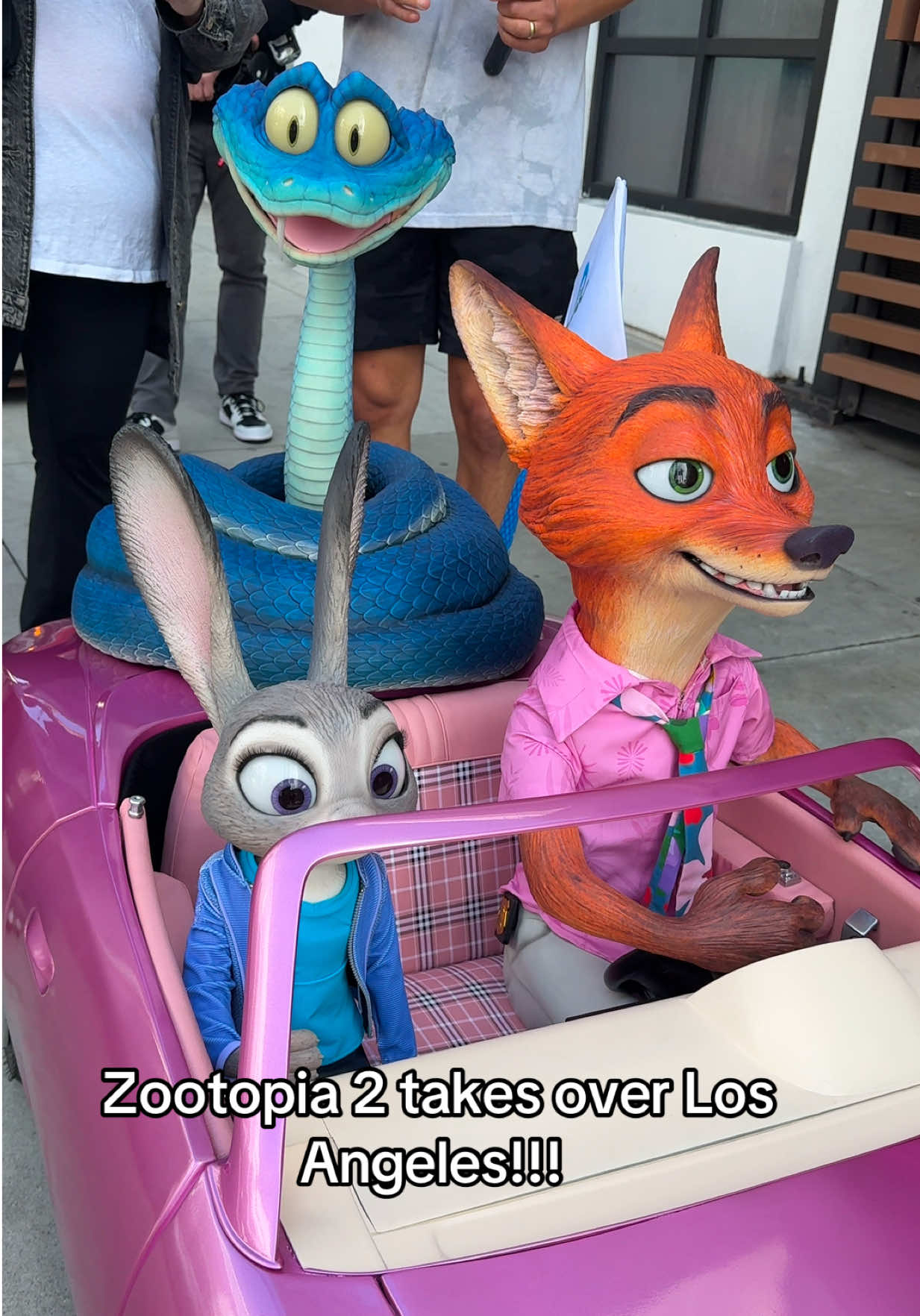 TikTok post by @realmousevibes for Disney Studios Indonesia. Caption reads: Zootopia 2 just came into our world!!! Driving....