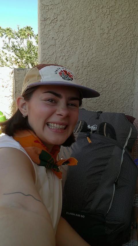 Instagram post by @leadawnhart for REI. Caption reads: [...] the desert is the best time to backpack....