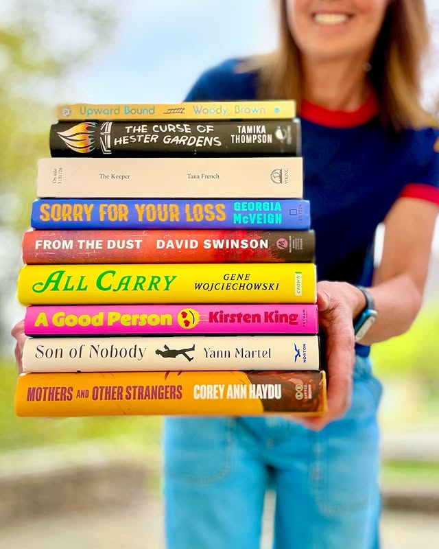 Instagram post by @suethebookie for Crown Publishing. Caption reads: It’s like #pubday is embracing spring with this....