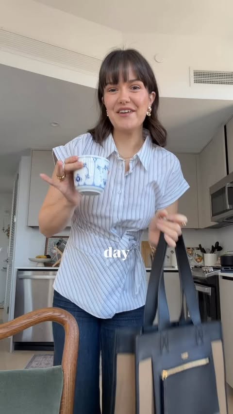Instagram post by @natashabadger for LinkedIn. Caption reads: Headed to Empire State building for @linkedin 🤭🍵....