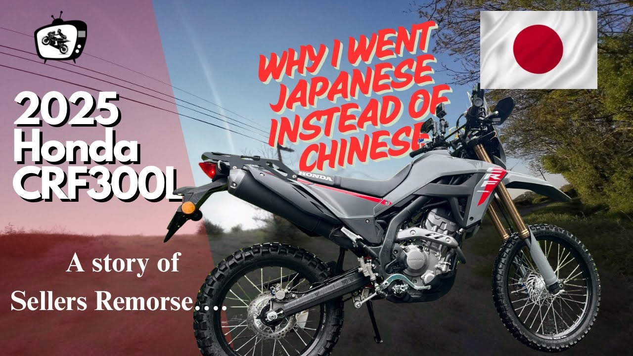 YouTube post by @WheelieGoodTV for LITELOK. Caption reads: Honda CRF 300L Sellers Remorse?.