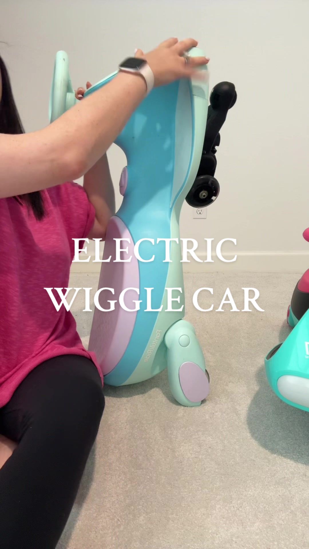 TikTok post by @heymelaniej for Fanttik. Caption reads: The @FanttikRide electric wiggle cars are [...].
