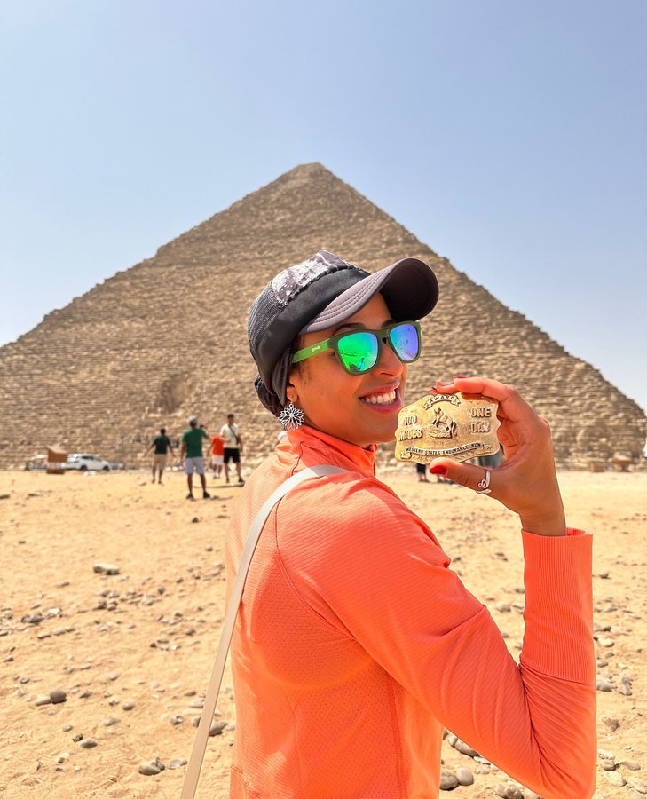 Instagram post by @rebeccarusch for GU Energy Labs. Caption reads: ⁠This episode of What's the Rusch is about....