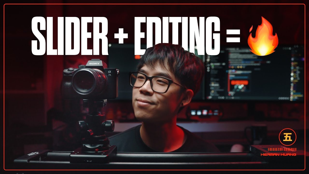 YouTube post by @HermanHuang for iFootage. Caption reads: How to Make Slider Shots Look IMPOSSIBLE (It’s....