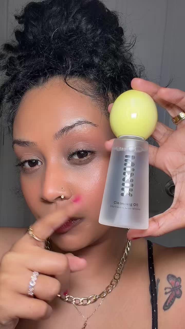 TikTok post by @life_choic3s for MIXIK SKIN. Caption reads: [...] possible — spray, melt, rinse, glow. @MIXIK....