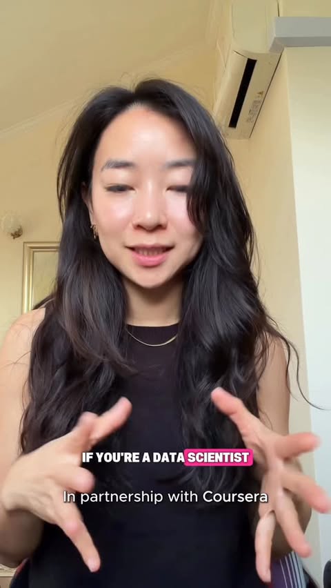 Instagram post by @askdatadawn for Coursera. Caption reads: #CourseraPartner How can a Data Scientist stay....