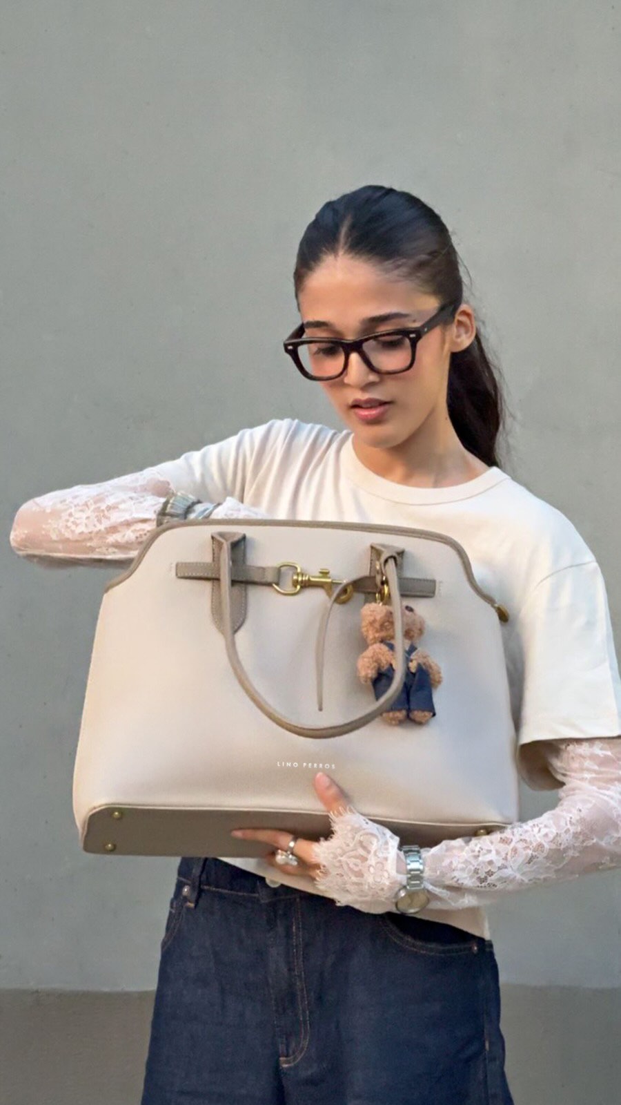 Instagram post by @shhristii for Lino Perros. Caption reads: Versatile, elegant, and ready for every hour - the....