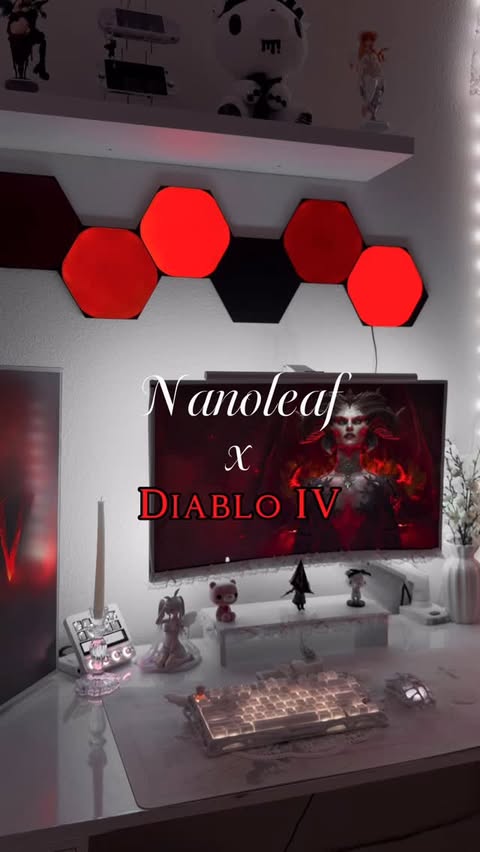 Instagram post by @fleuriisx for Nanoleaf. Caption reads: @nanoleaf and @playdiablo partnered up to [...].