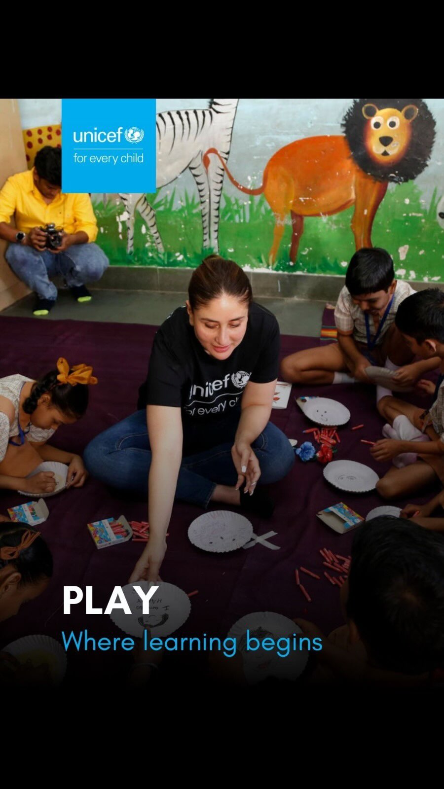 Instagram post by @bachpanmanao for UNICEF. Caption reads: This #InternationalDayOfPlay, UNICEF’s National....