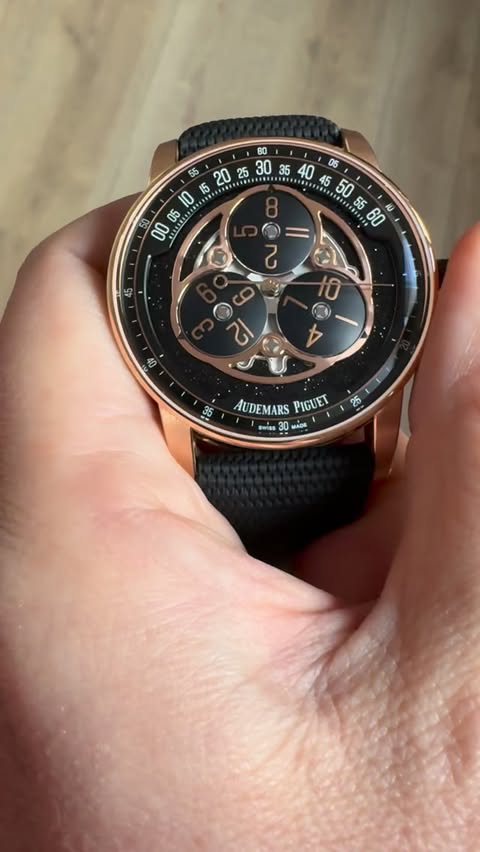 Instagram post by @equationdutemps for Audemars Piguet. Caption reads: Let’s play with the last version of the....