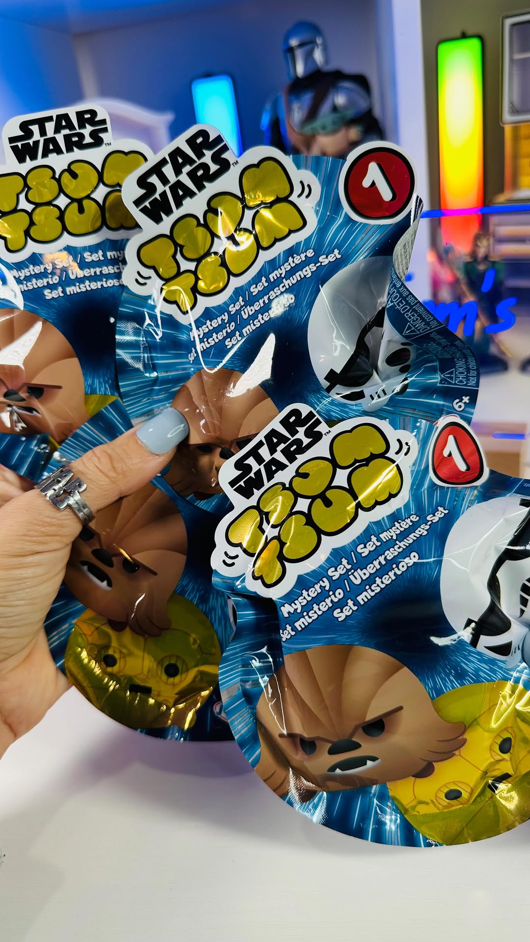 Instagram post by @dreamteamsworld for JAKKS Pacific. Caption reads: Tsum Tsum Star Wars #tsumtsum #asmr #starwars.