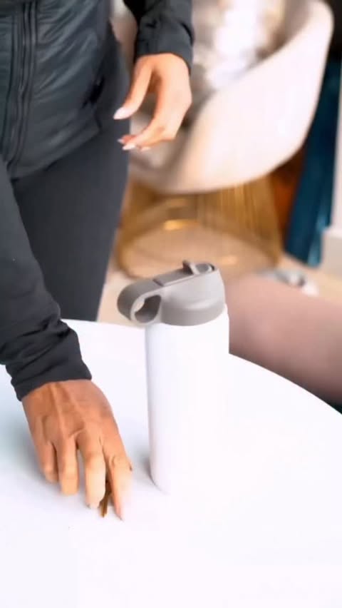 Instagram post by @angeliquemiles for Airborne. Caption reads: [...] my friends for a workout, I drop in my....