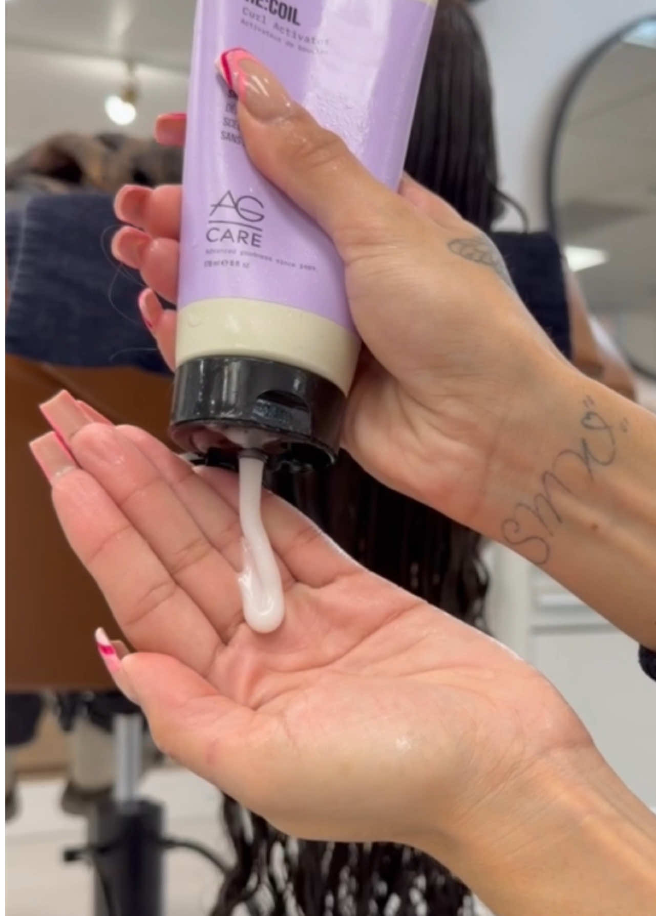TikTok post by @sharstylescurls for Israel Police (Arabic). Caption reads: @AG Care is officially online at Sephora Canada....