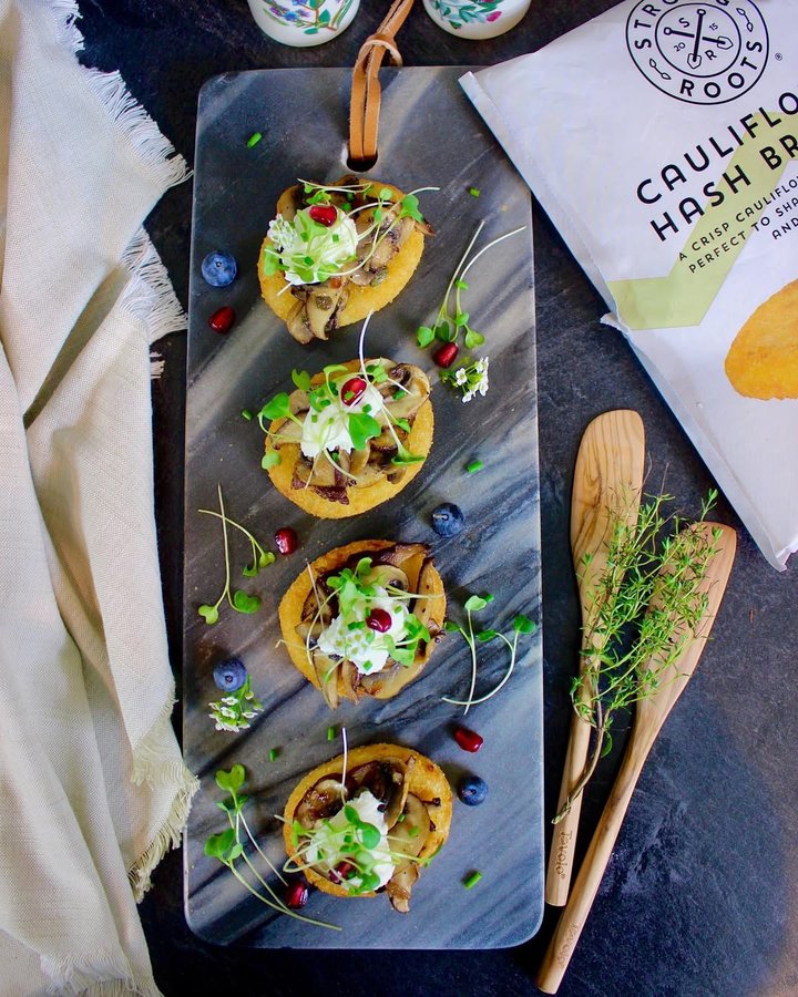 Instagram post by @flavoredbyfatima for The Kitchn. Caption reads: Work from Home lunch has never looked this good,....