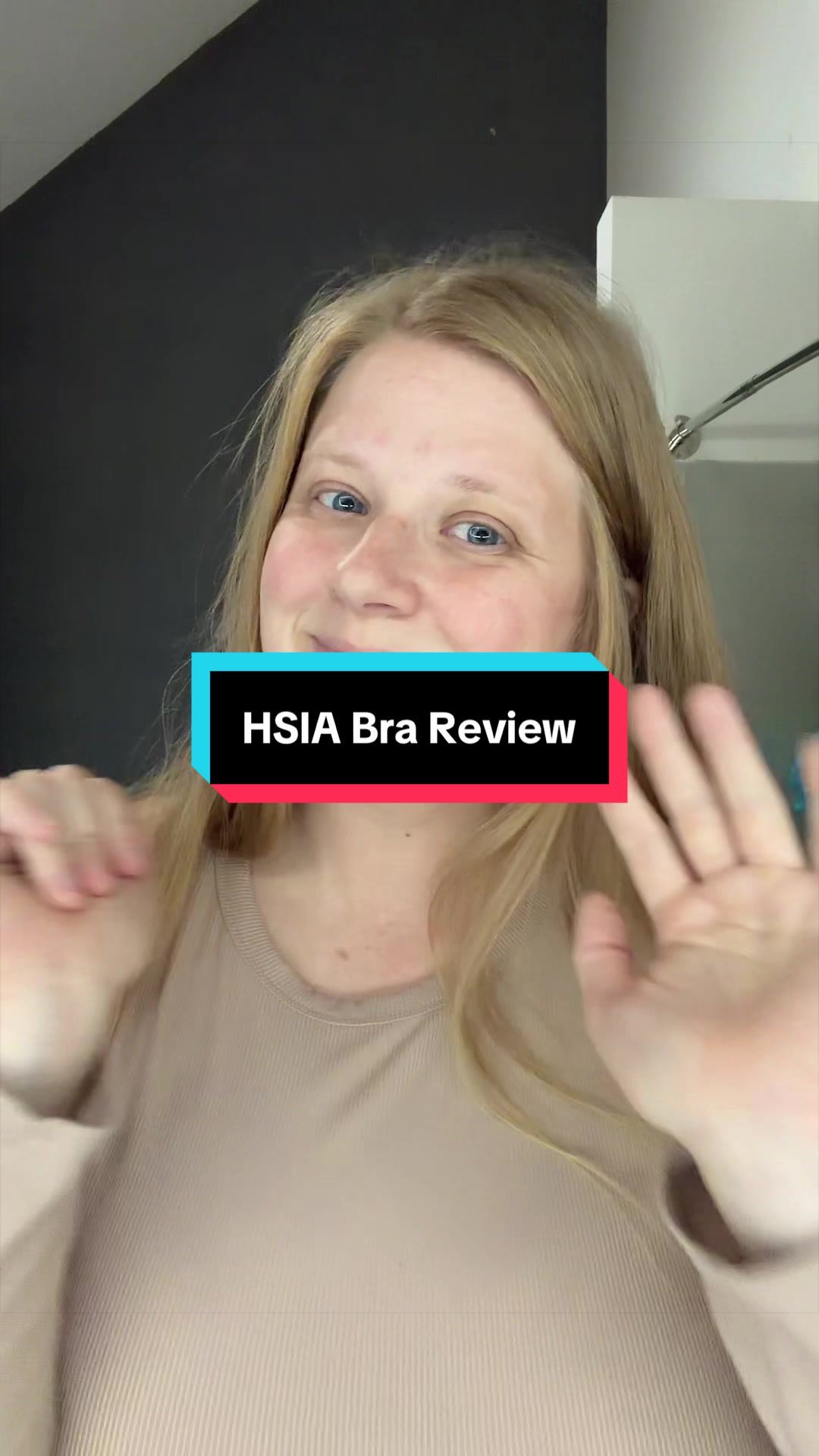 TikTok post by @mkayh17 for HSIA. Caption reads: @Hsia-Bras the best bras on the market HANDS [...].