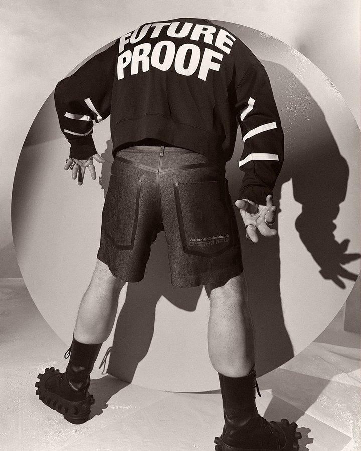 Instagram post by @waltervanbeirendonckofficial for G-Star RAW. Caption reads: G-STAR x Walter Van Beirendonck.

Discover a....