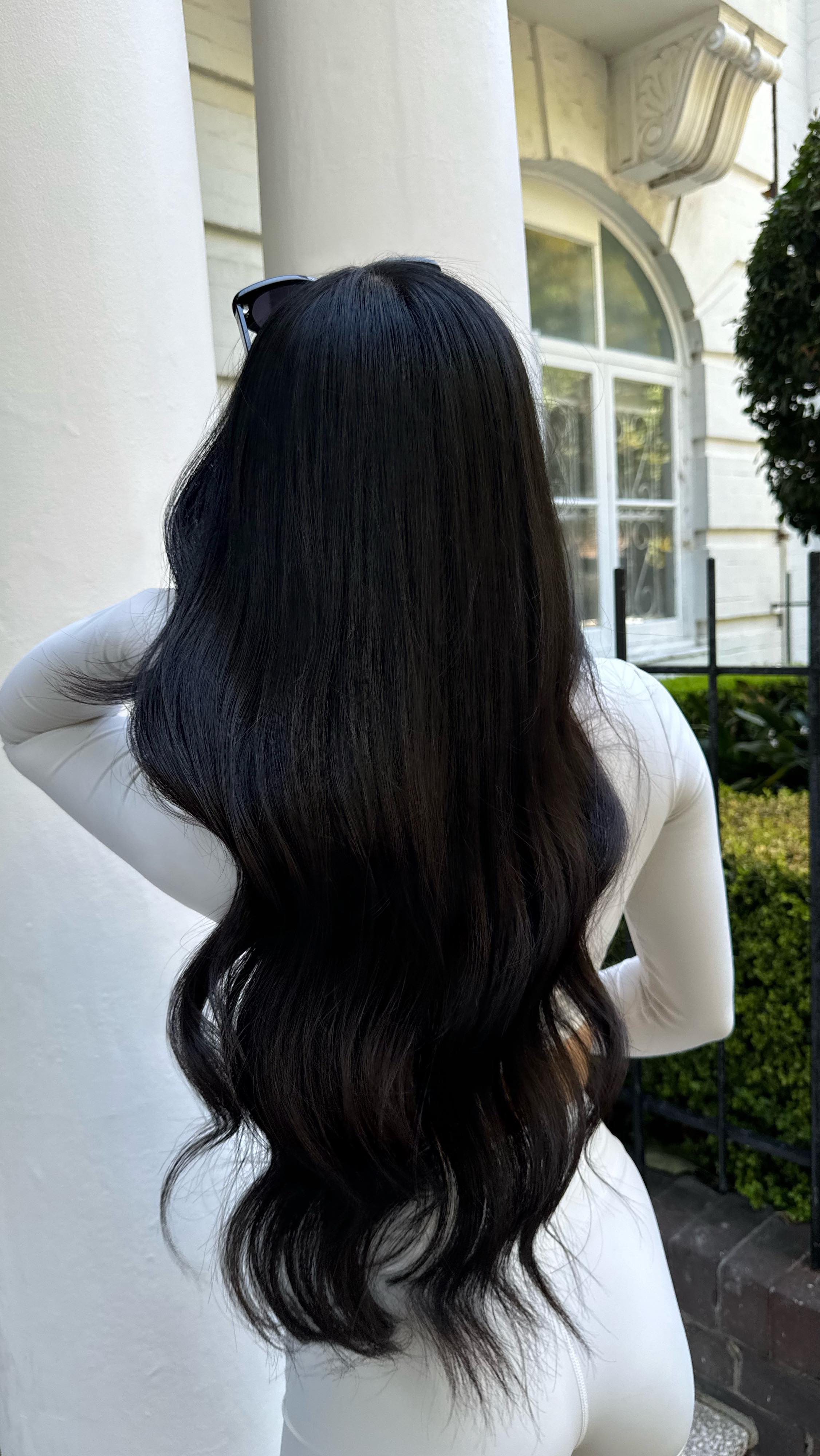 Instagram post by @wendyomo_ for ARKIVE HEADCARE. Caption reads: [...] @livingproofinc @gisou @arkiveheadcare....