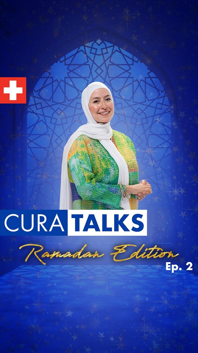 Instagram post by @dr.reem.dentist.dxb for Curaprox. Caption reads: [...] Shop now, link in bio🤍 #curatalks #curaprox....