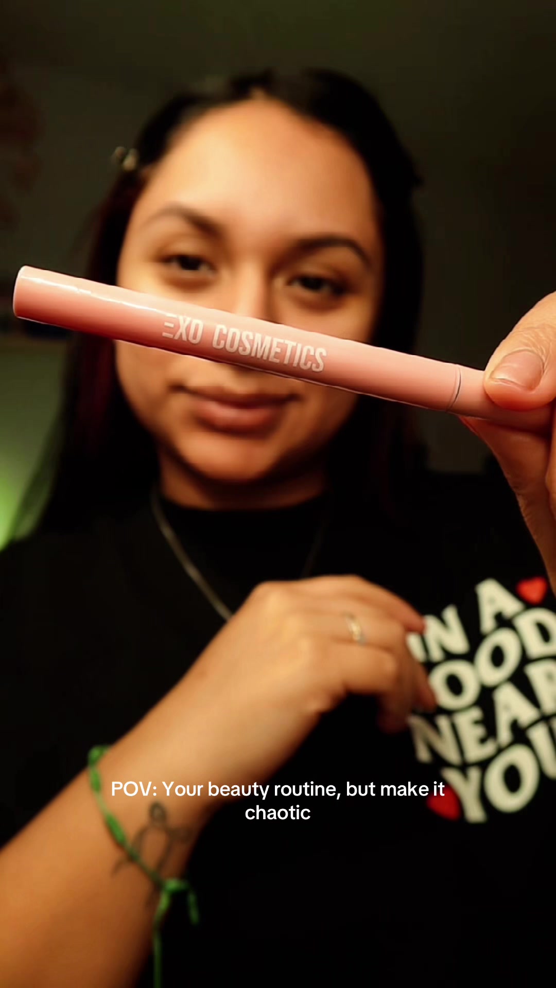 TikTok post by @iesmeeoz for EXO Cosmetics. Caption reads: [...]  @NYX Professional Makeup  @EXO Cosmetics ....