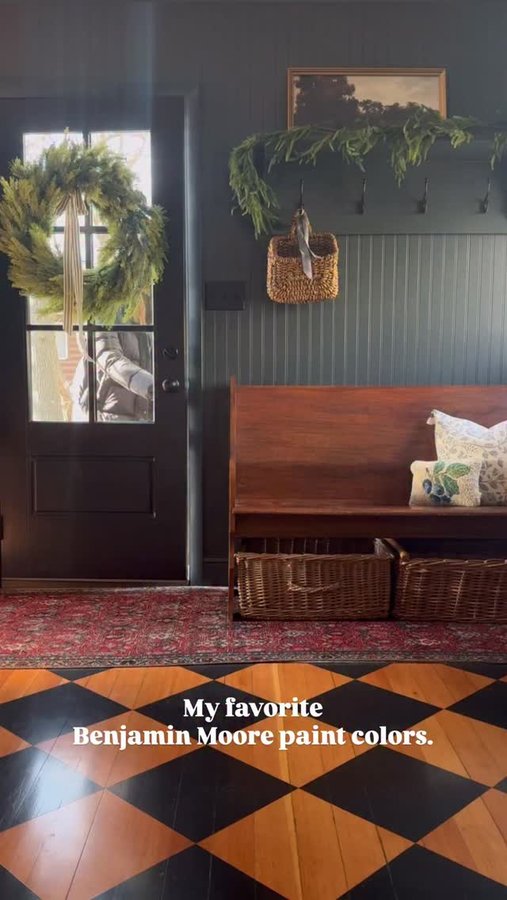 Instagram post by @rignellranch for Benjamin Moore. Caption reads: Thank you @benjaminmoore for a great 2025! I....