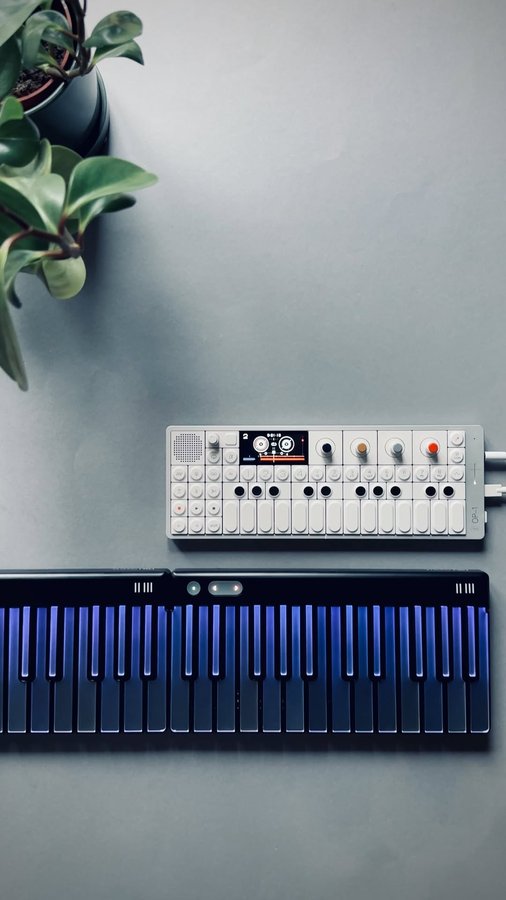 Instagram post by @keinseier for Roli. Caption reads: [...] on, but definitely my laptop and the ROLI....